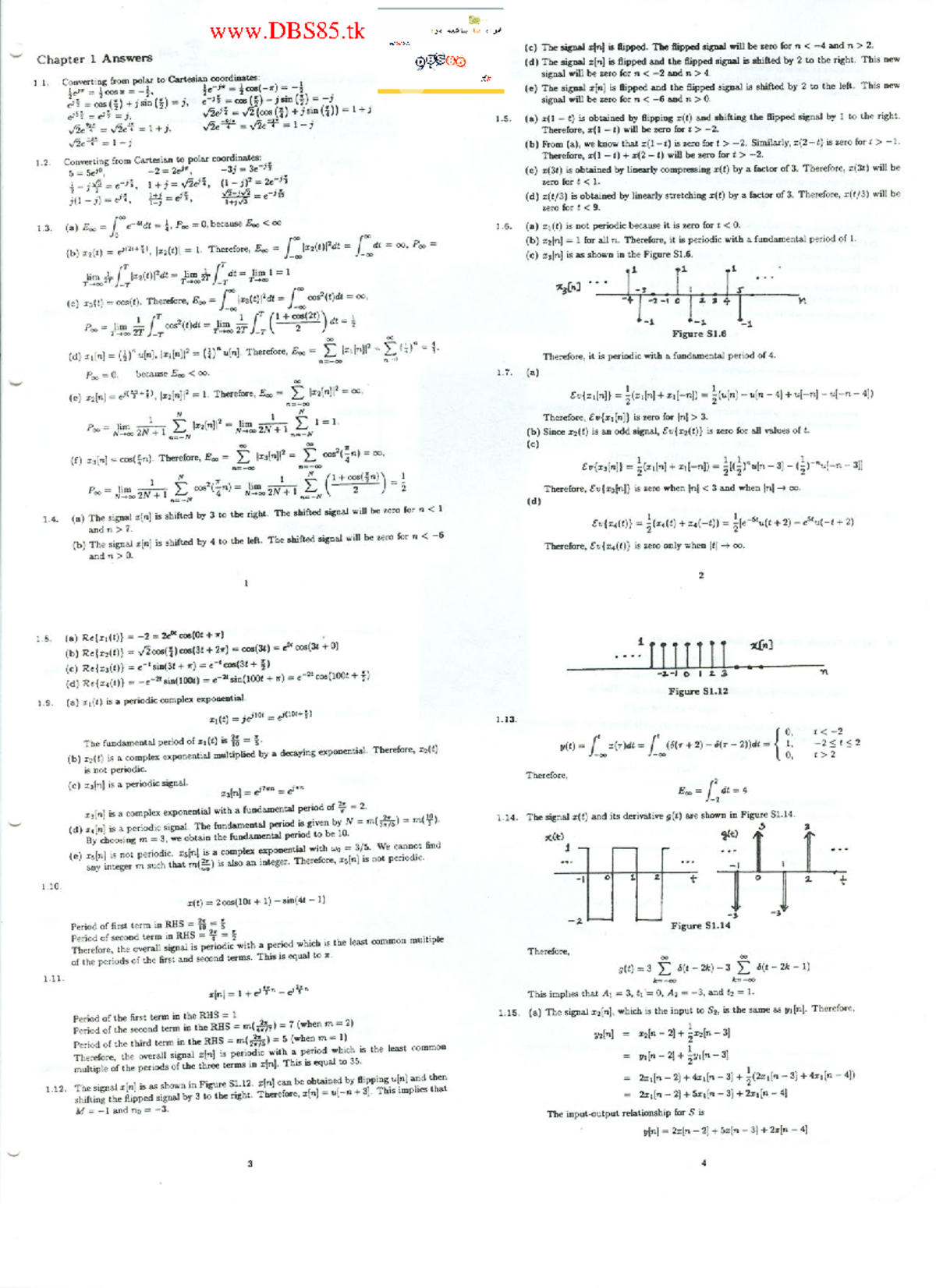Signals and Systems Problem Solutions Guide - Studocu