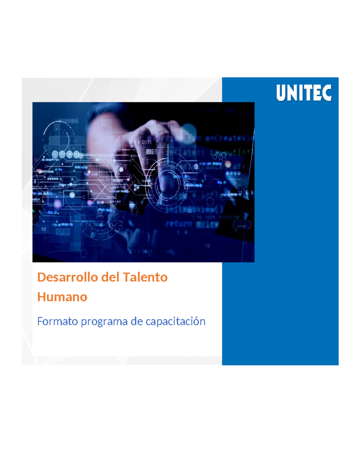 Formato programa de capacitación - Desarrollo del Talento Humano ...