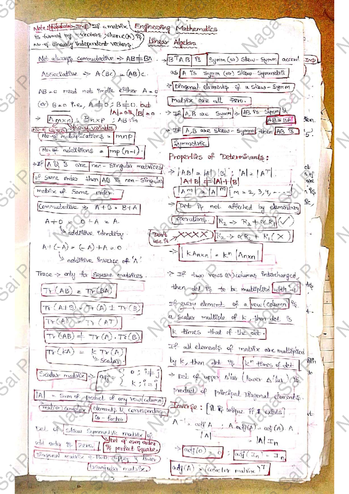 Linear Algebra Lecture Notes: Key Concepts and Theorems - Studocu