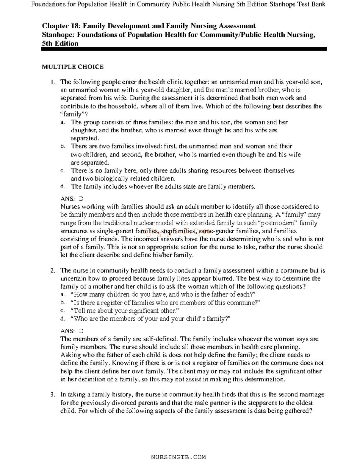 18 - Family Development & Nursing Assessment Qs for Community Health ...