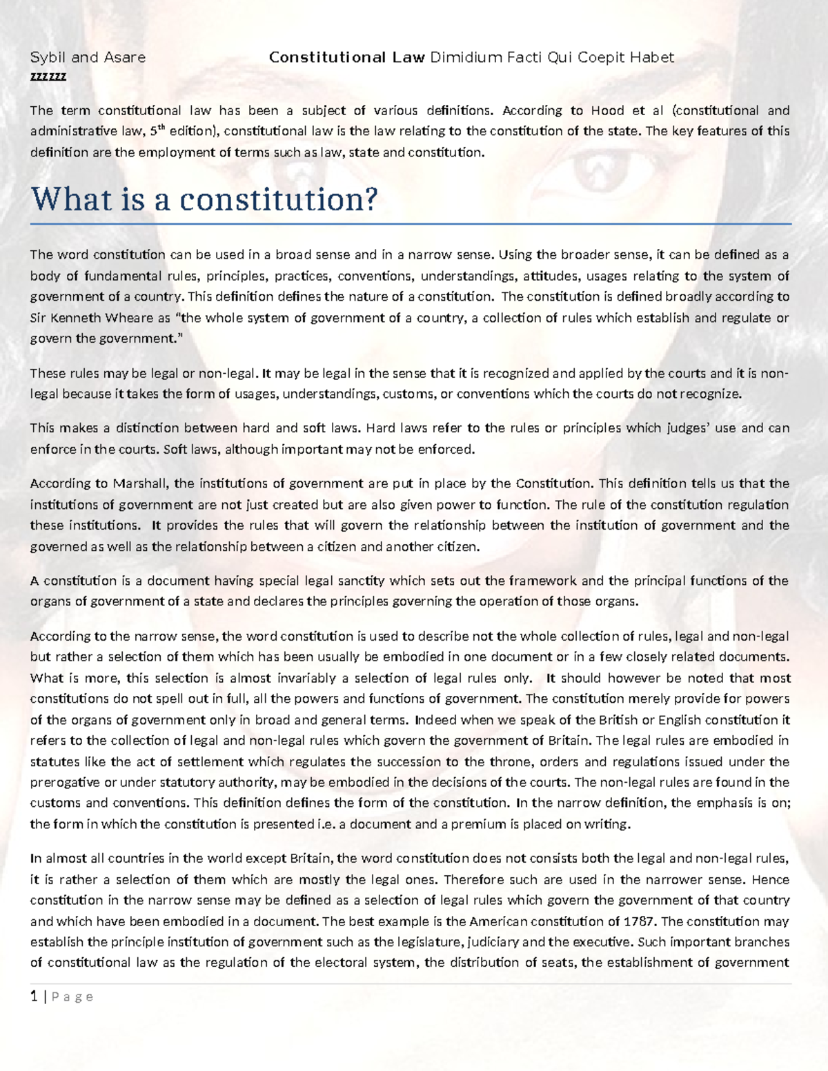 Constitutional Law Notes - LLB: Key Concepts and Case Studies - Studocu