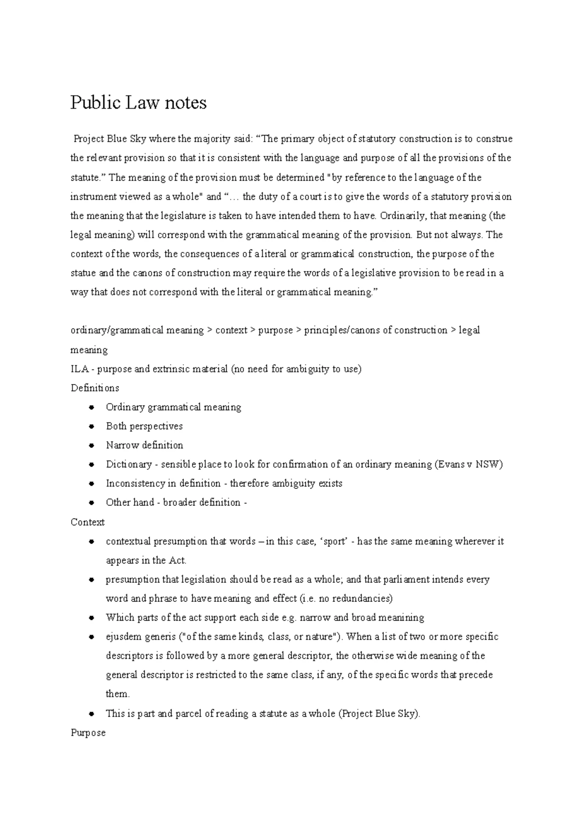 Comprehensive Guide to Public Law & Constitutional Principles in ...