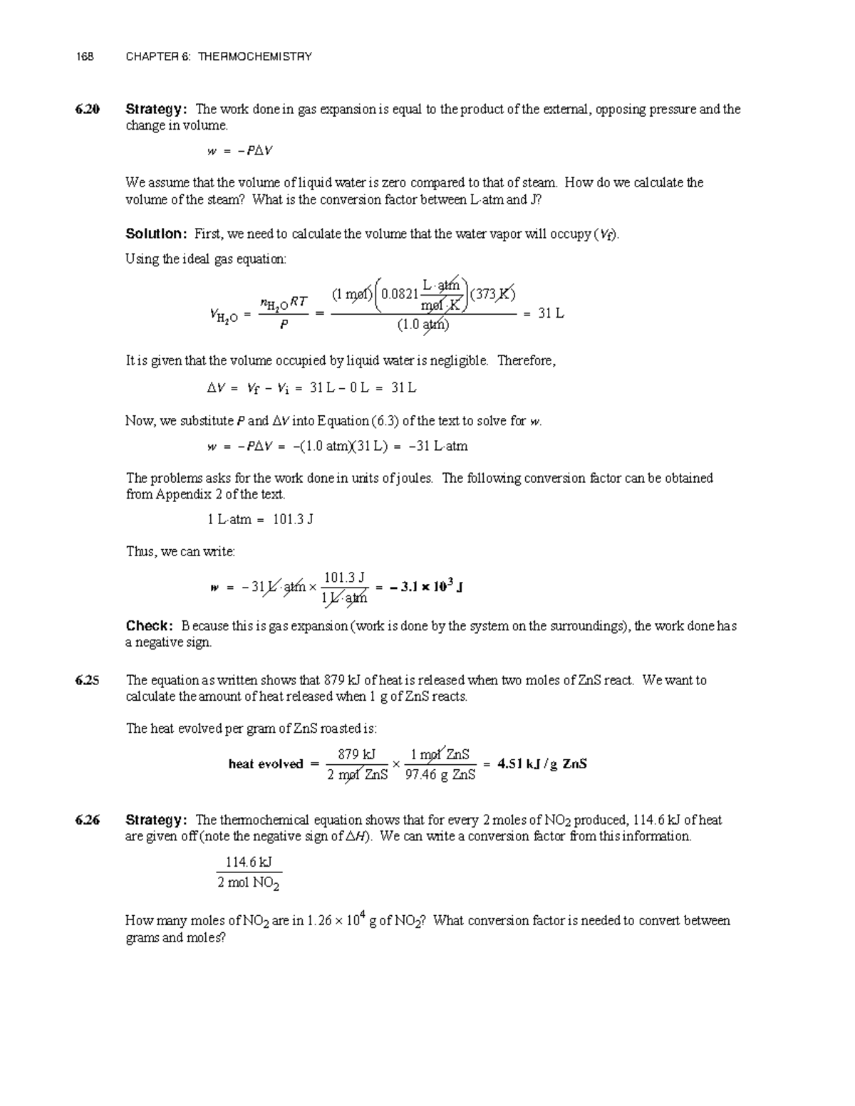168 CHEM 10TH ED CHAPTER 6: THERMOCHEMISTRY SOLUTIONS - Studocu