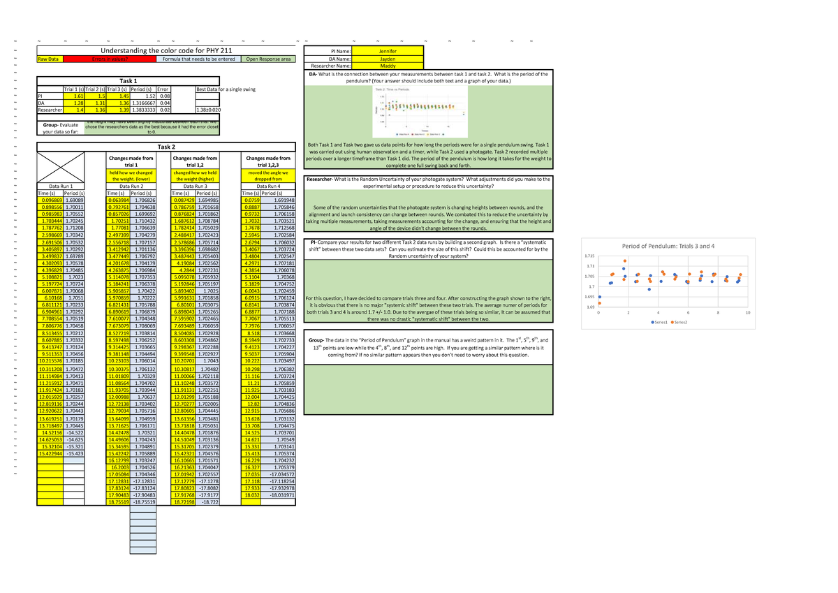 Lab 1 Template - Lab 1 excel sheet ...