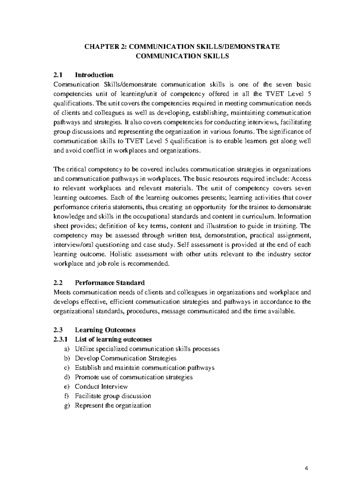 Communication Skills Level 5 - CHAPTER 2: COMMUNICATION SKILLS ...