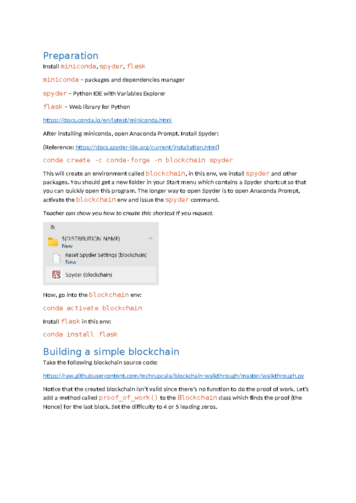 W2 - Building a Simple Blockchain with Proof of Work - Studocu