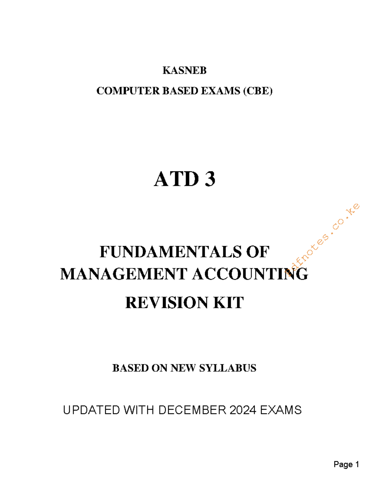 FMA ATD 3 Revision Kit: December 2024 Exam Preparation Guide - Studocu