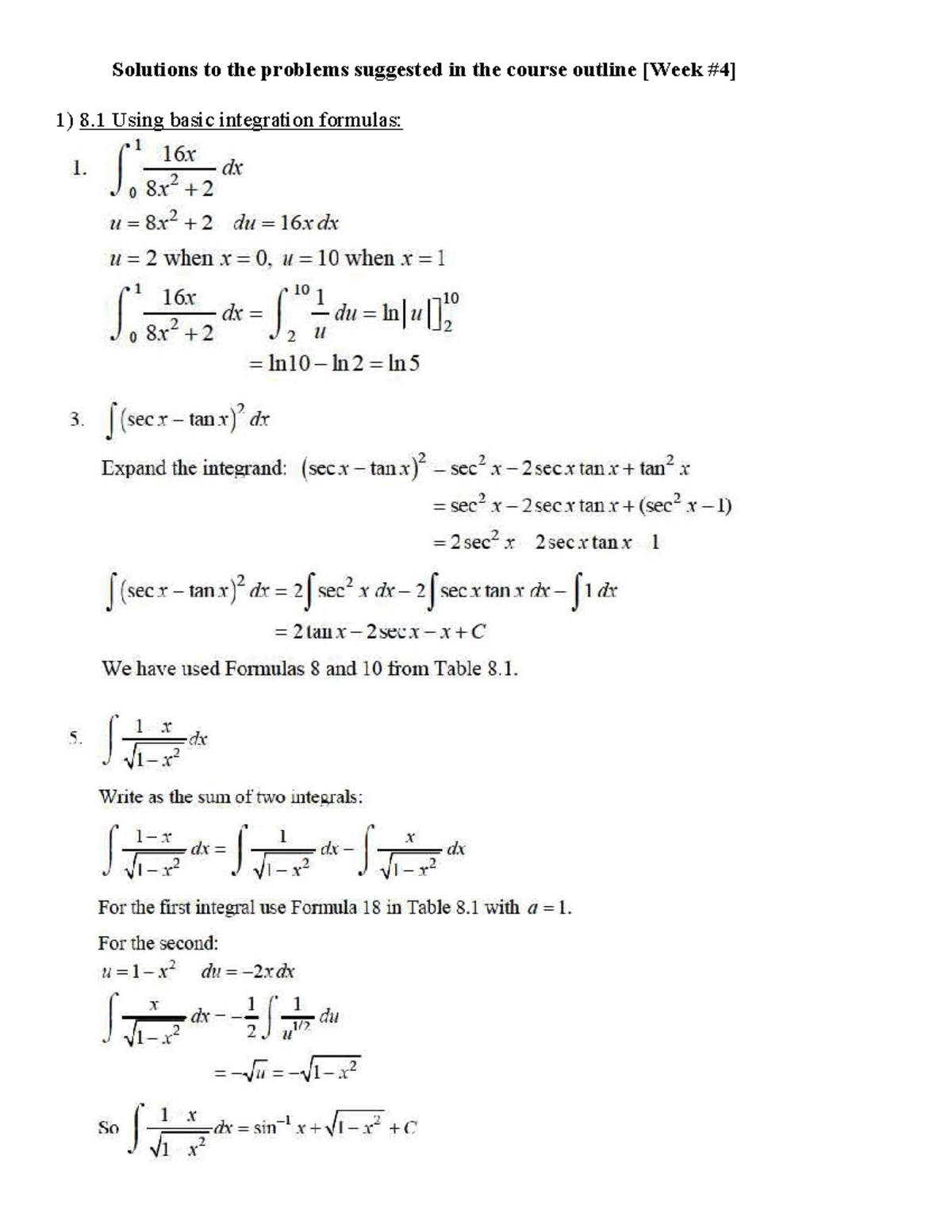 Solutions to the suggested problems 8.1,8.2 [Week #4] - MATH 205 ...