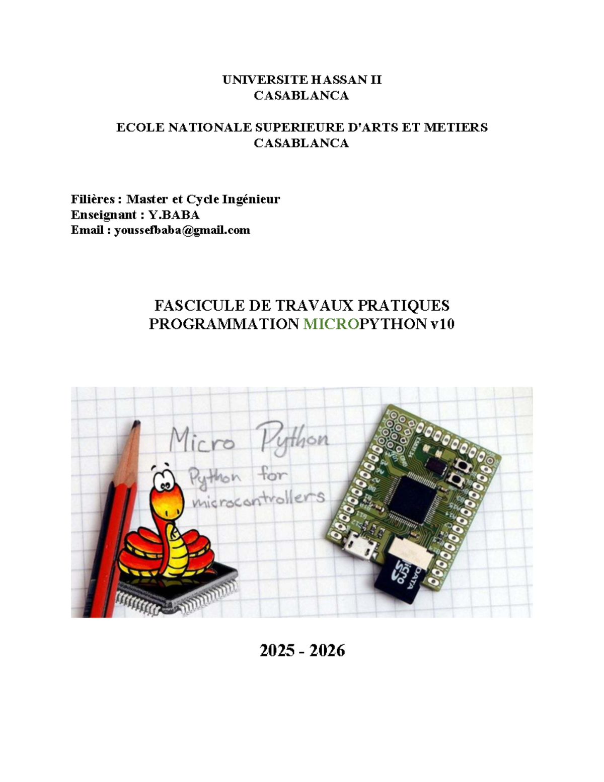 TP-nanoc 6 - Électronique Embarquée : Programmation MicroPython - Studocu