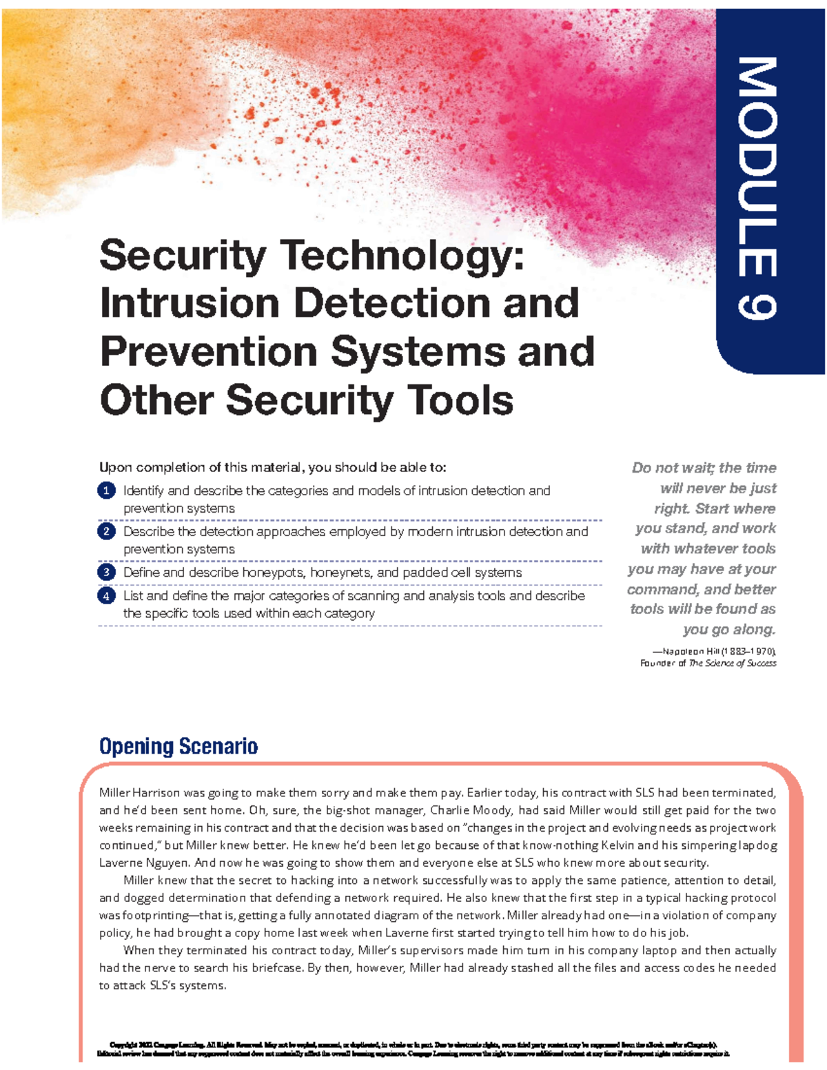 Security Technology: Intrusion Detection & Prevention Systems - Module ...