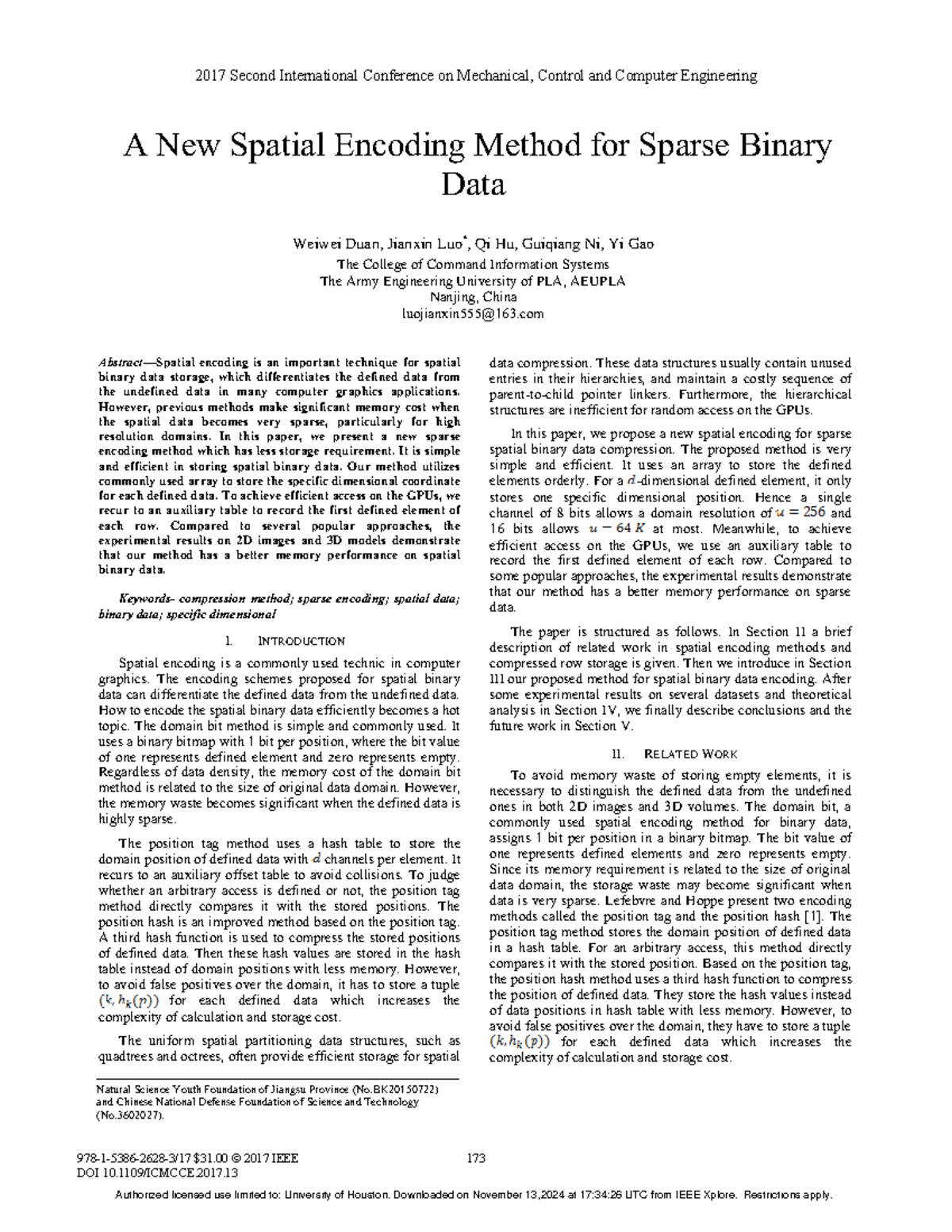 A New Spatial Encoding Method for Sparse Binary Data Q8kr M9v Exam ...
