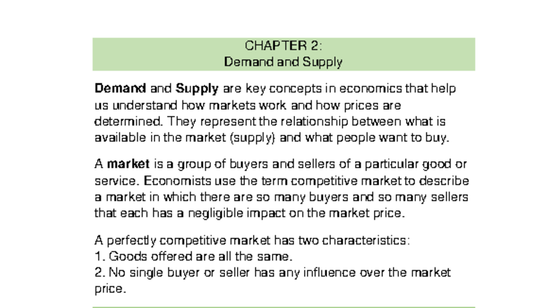 CH 2: Demand and Supply Concepts in Microeconomics - Studocu