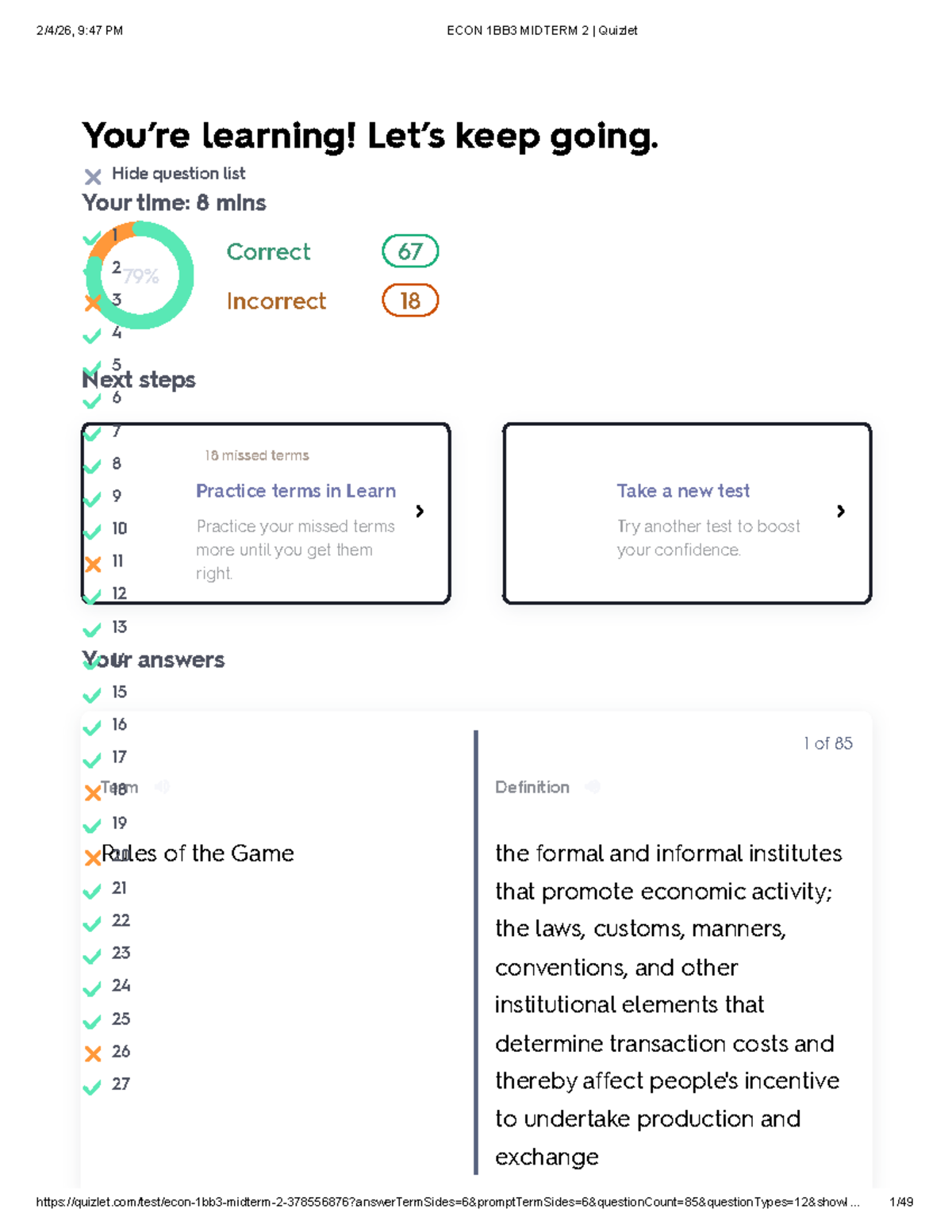 ECON 1BB3 Midterm 2 Quizlet Study Guide and Practice Terms - Studocu