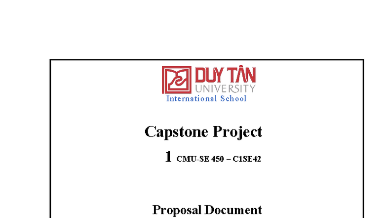 International School Capstone Project 1 450 C1SE42 Proposal Document ...