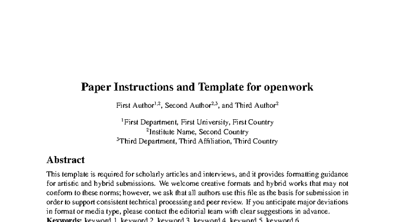 Openwork-journal-template - Paper Instructions and Template for ...