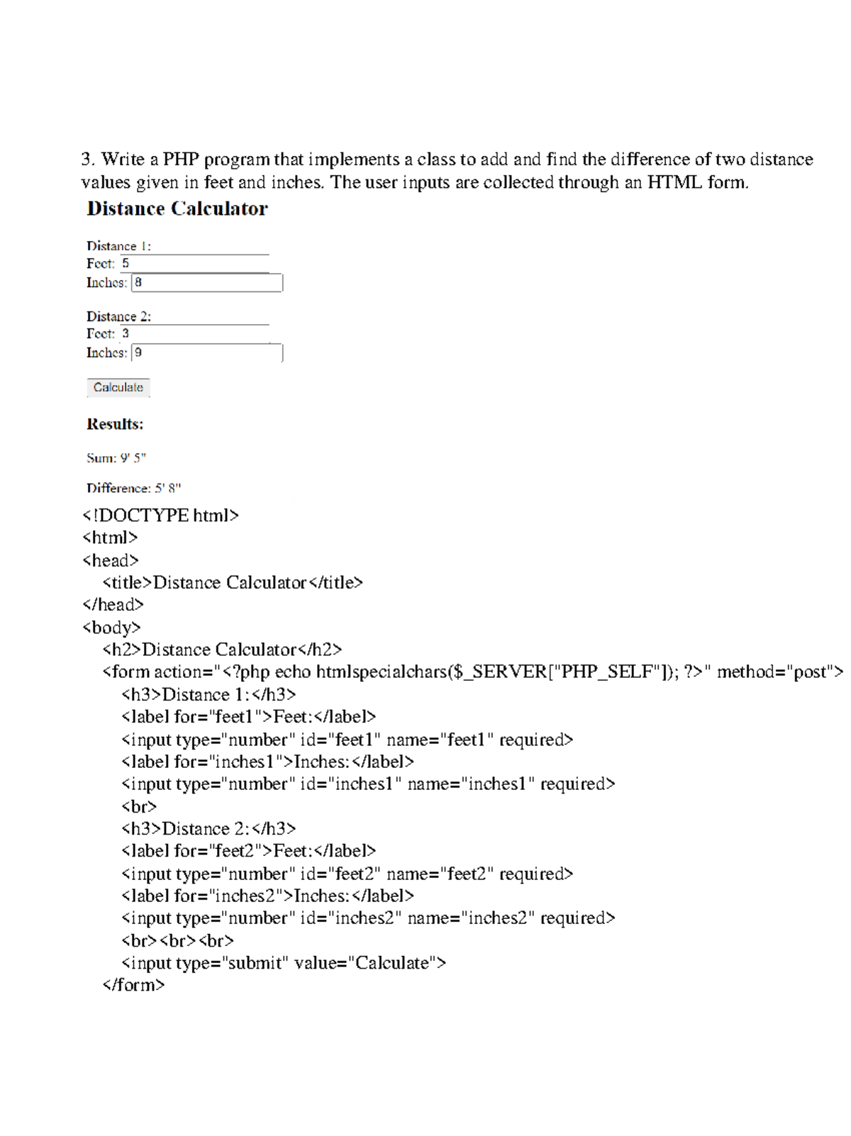 Part b3 - php part b program - Write a PHP program that implements a ...