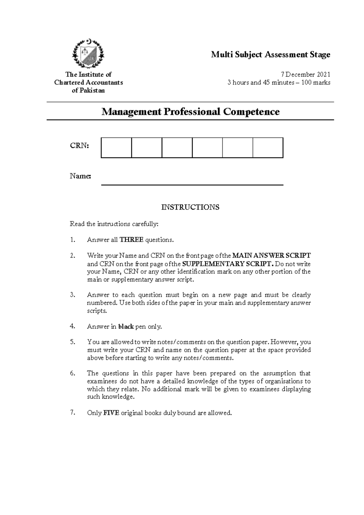MSA 2 Winter 2021 - Comprehensive Guide to Management Competence - Studocu