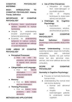 Cog Psych Reading Task - A. What are the main factors that contribute ...