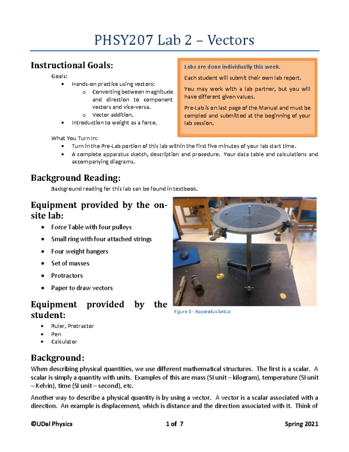 PHYS227 Lab Report Template 3: Vectors & Procedures for Analysis - Studocu