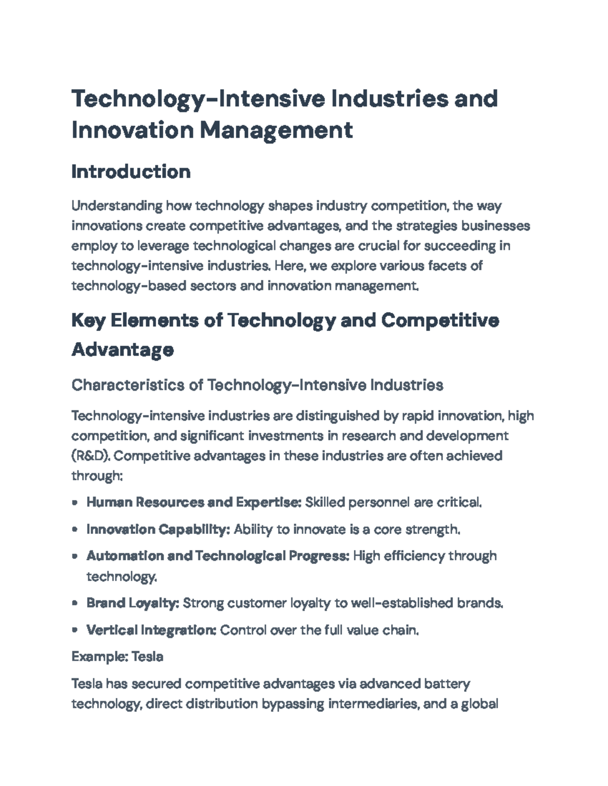 Foretaksstrategy: Balancing Innovation and Competitive Advantage in ...