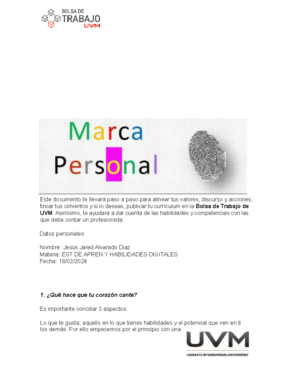 ACT 7 JJAD - Guía para tu Personal Statement y Habilidades Digitales ...