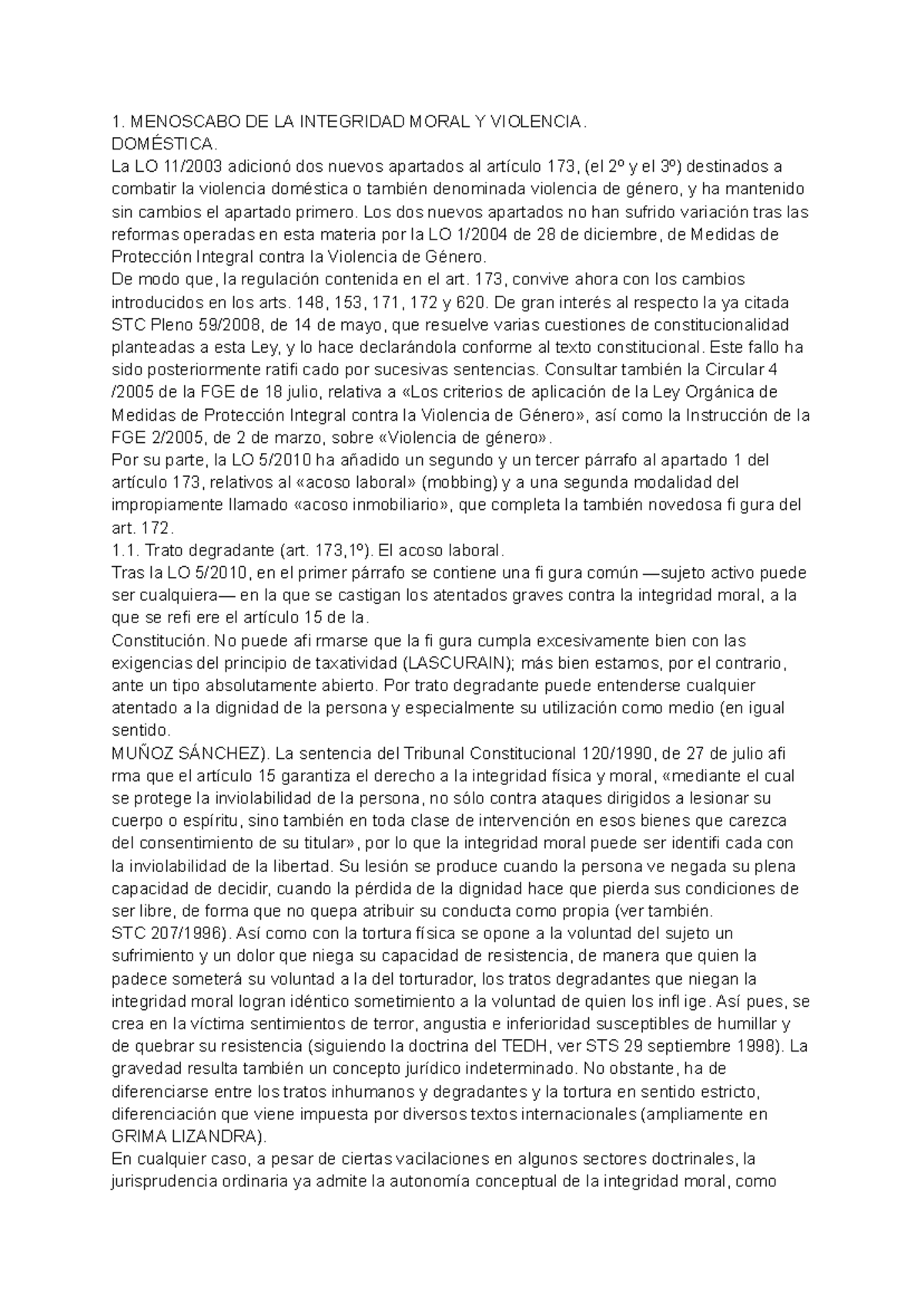 Apuntes sobre la Violencia de Género y su Regulación (TIRANT) - Studocu