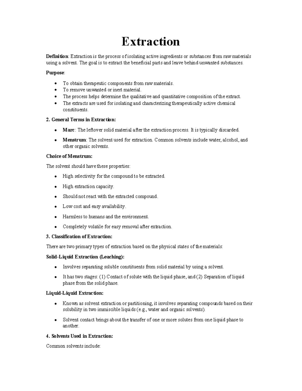 Extraction and Miscellaneous processes - Extraction Definition ...