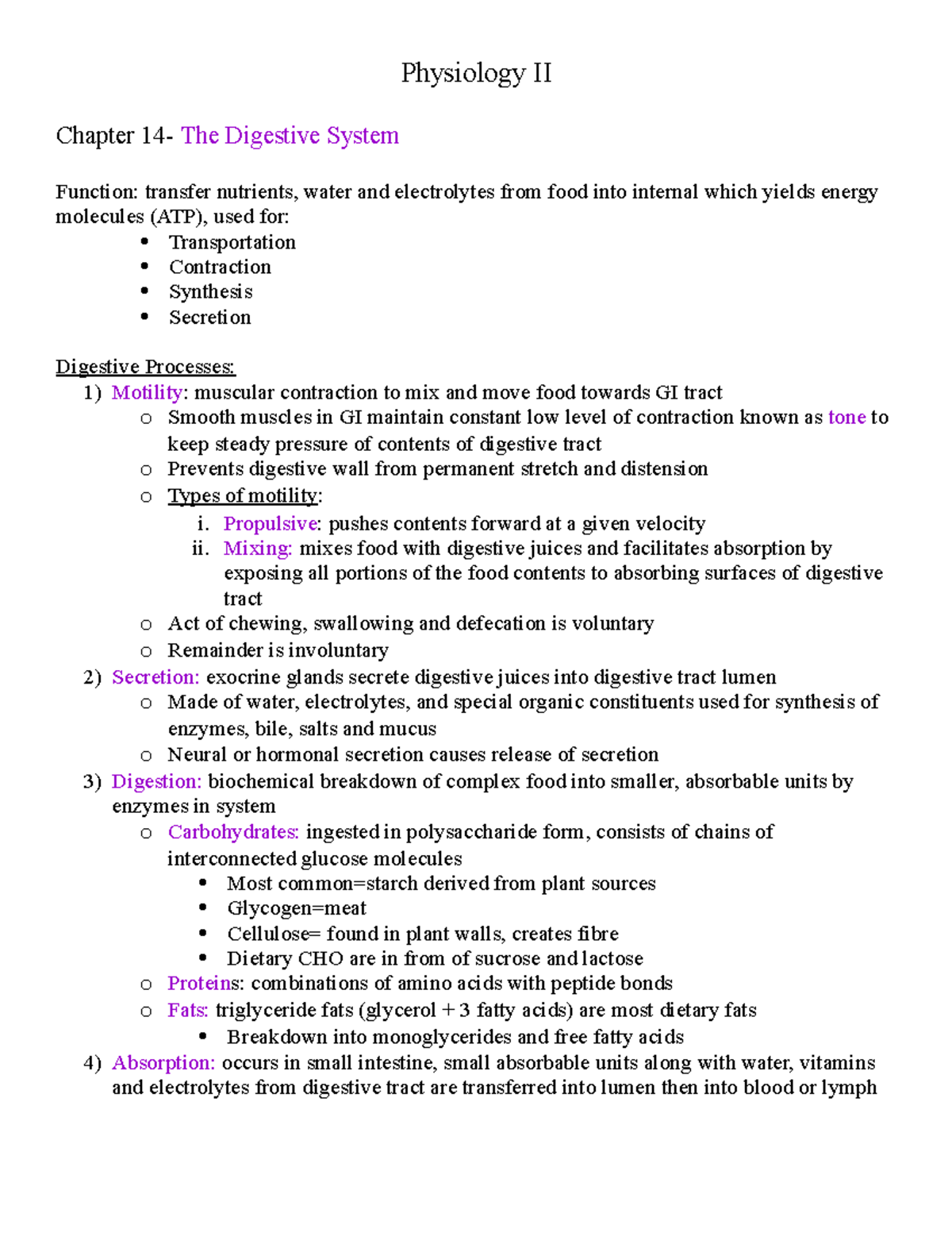 14 Digestive System