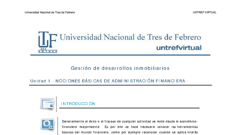UNTREF VIRTUAL: Gestión de Desarrollos Inmobiliarios - Unidad 1 ...