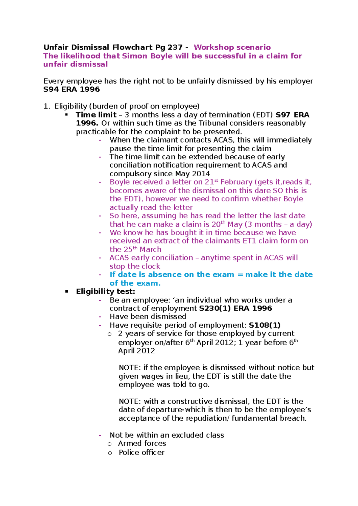 Unfair Dismissal Flowchart Pg 237 - Or within such time as the Tribunal ...