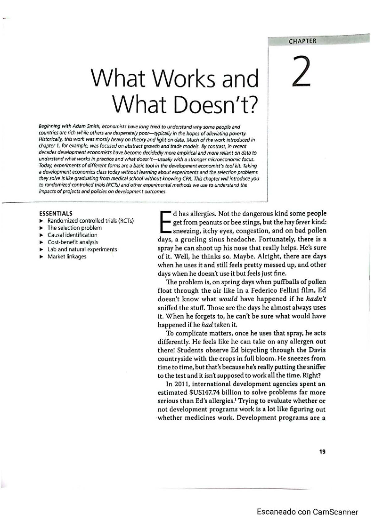 Essentials of Development Economics - Chapter 2: What Works and What ...