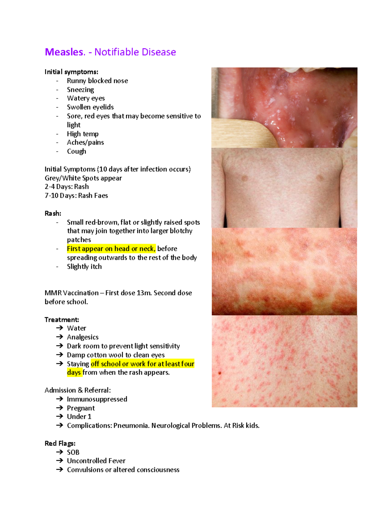 Skin Conditions - Common OTC Treatments for Notifiable Diseases - Studocu