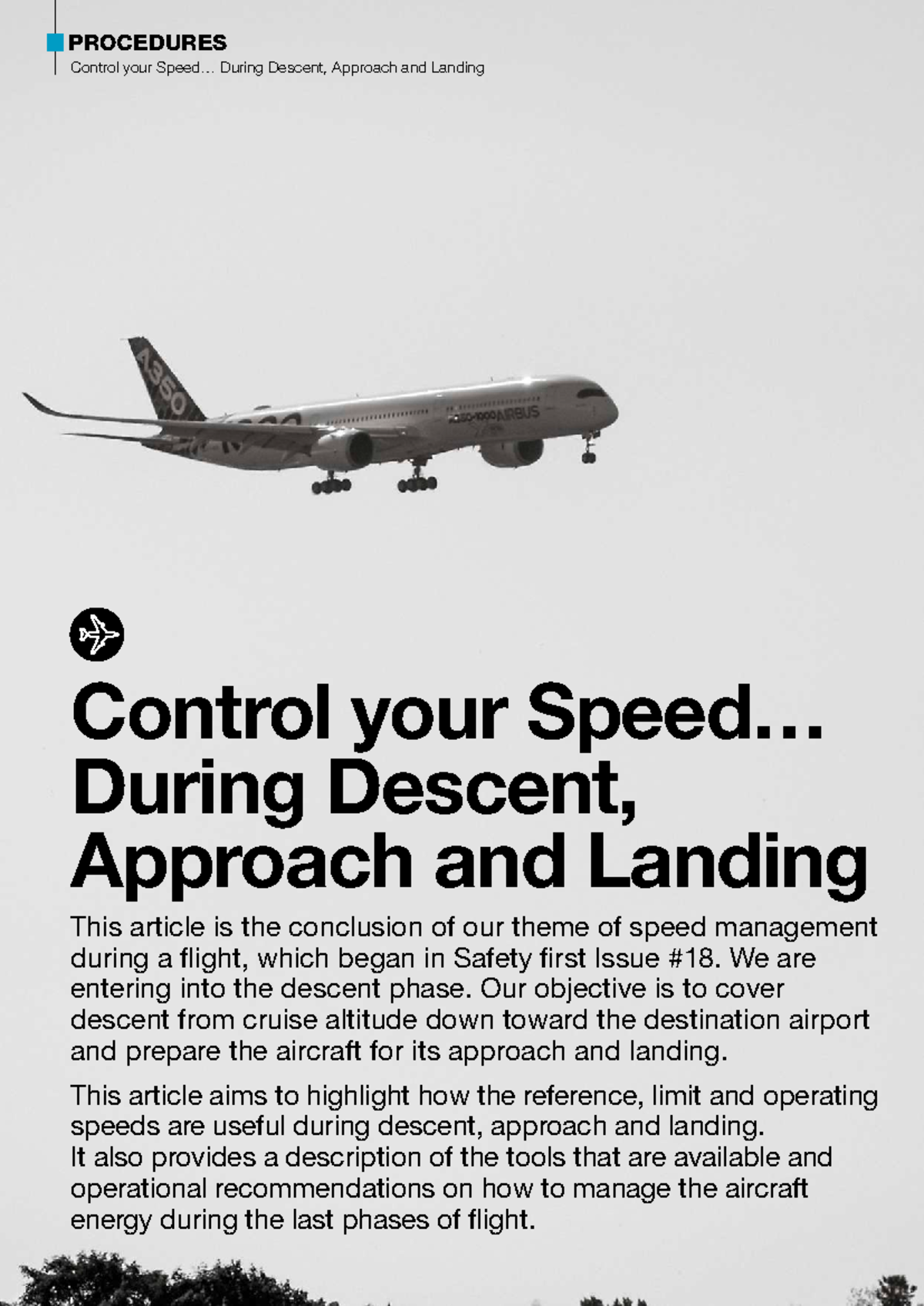 Control your speed Airbus - Control your Speed... During Descent ...