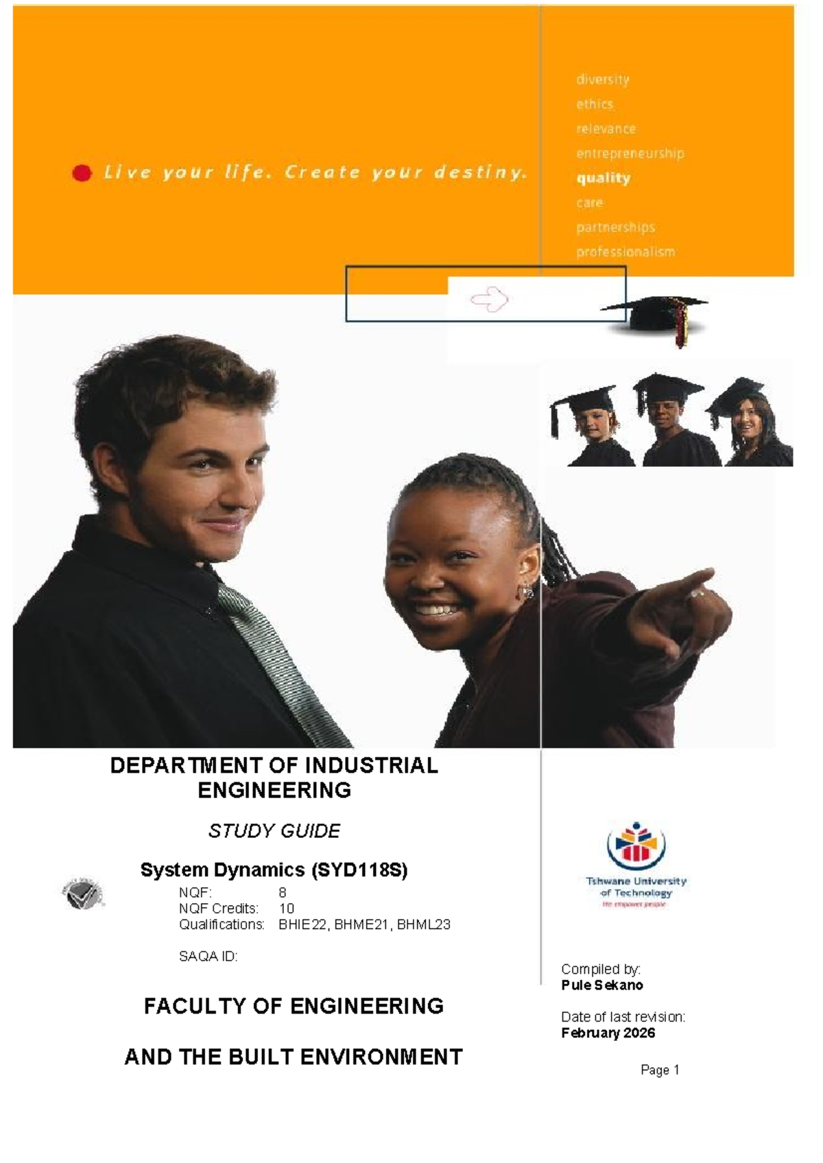 SYD118S Study Guide: System Dynamics for Engineering 2026 - Studocu