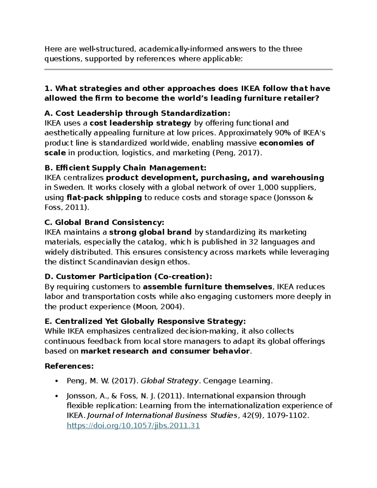 IKEA Case Study - Midterm Exam Analysis of Strategies and Culture - Studocu