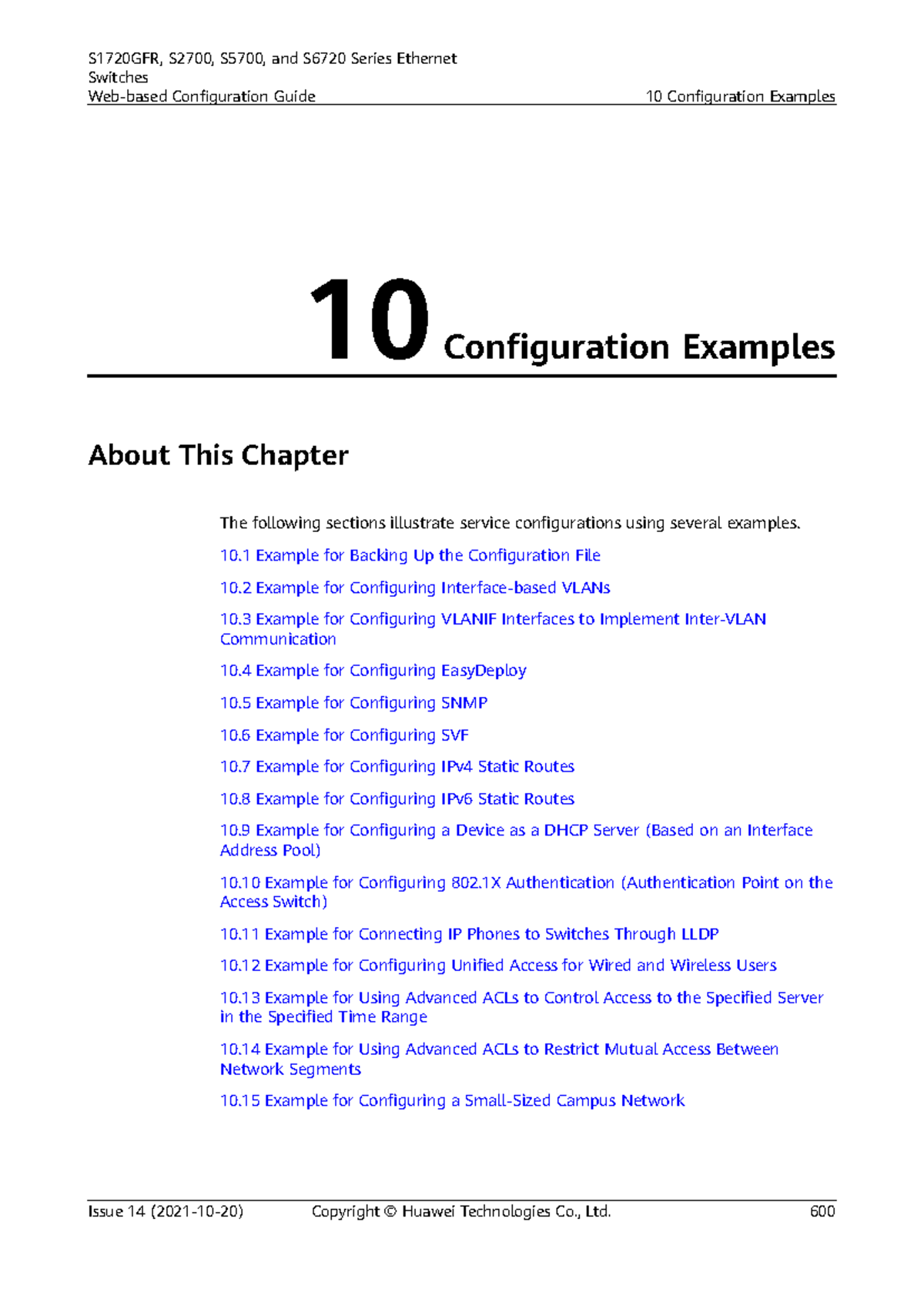 S1720GFR, S2700, S5700, S6720 Series Switches Config Examples - Studocu
