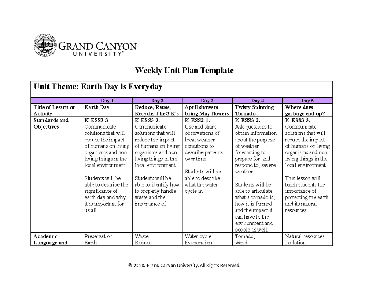 Earth Day Unit Plan: Engaging Activities for Environmental Learning ...