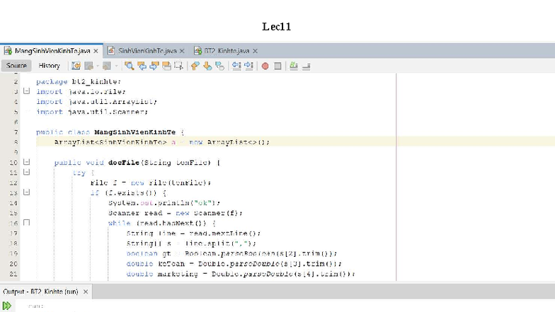 40 Nguyen Ho Nhat Vy Lec11 - Lecll £ MangSinhVienKinhTejava X ...