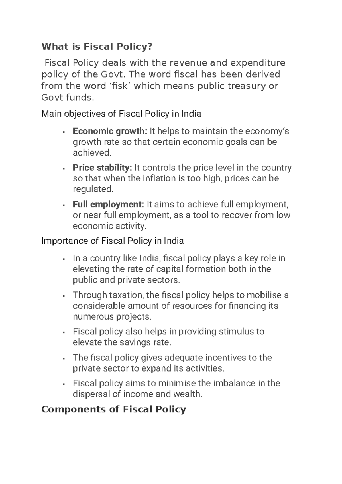 Fiscal policy notes: Understanding revenue and expenditure in India ...