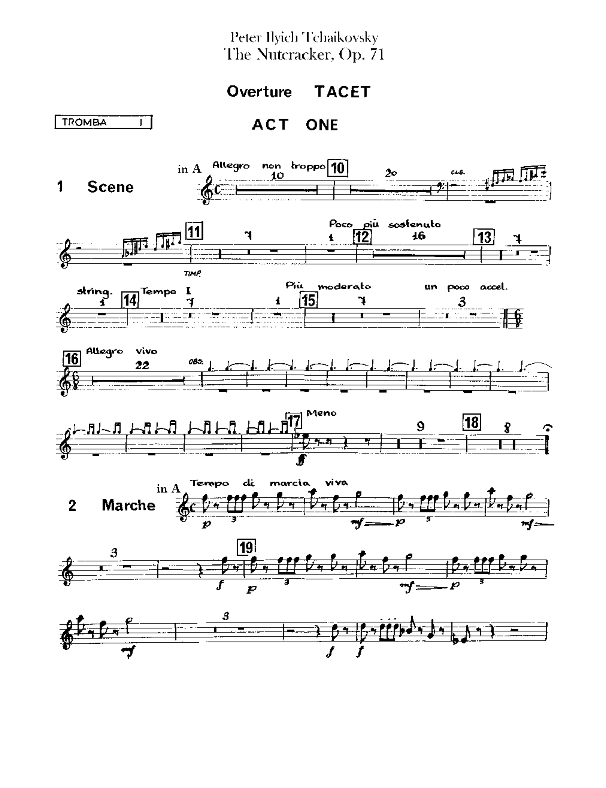 TACET TROMBA I - The Nutcracker, Op. 71 (Tchaikovsky) - Studocu