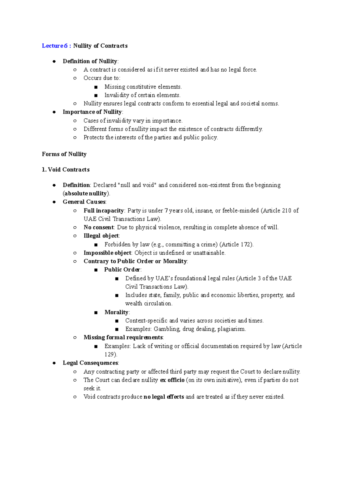 Document sans titre (59) - Lecture 6 : Nullity of Contracts Definition ...