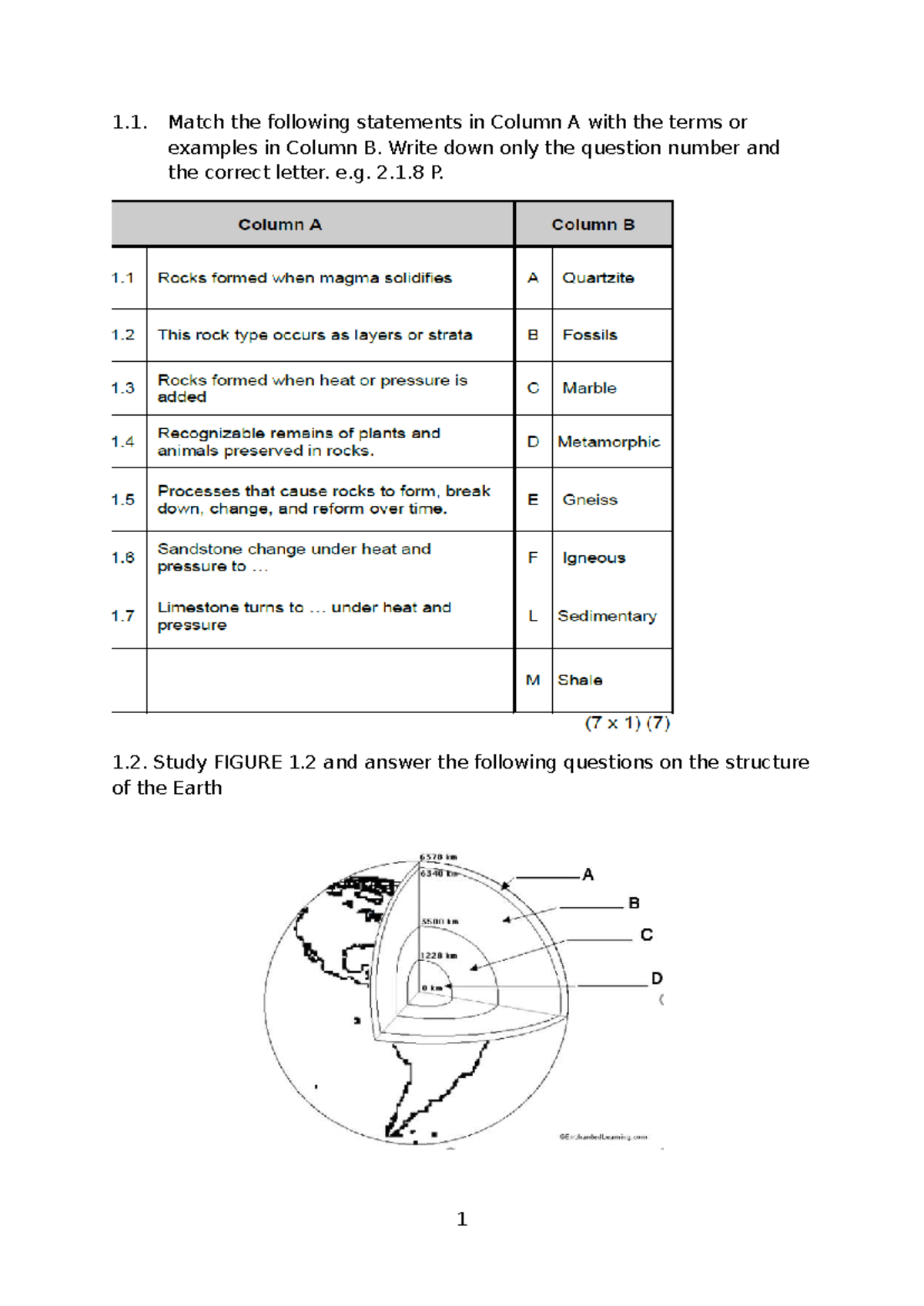 Geology 101: Earth Structure and Plate Tectonics Quiz - Studocu