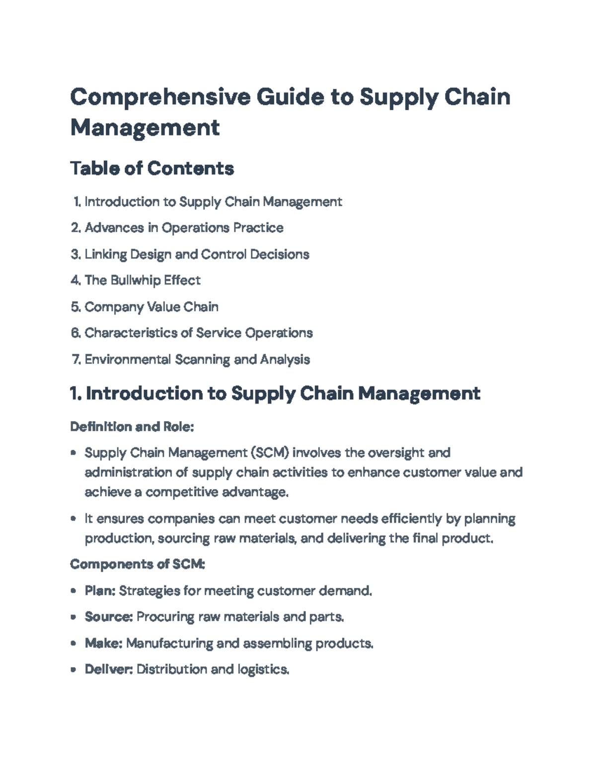 Comprehensive Guide to Supply Chain Management (SCM) Fundamentals ...