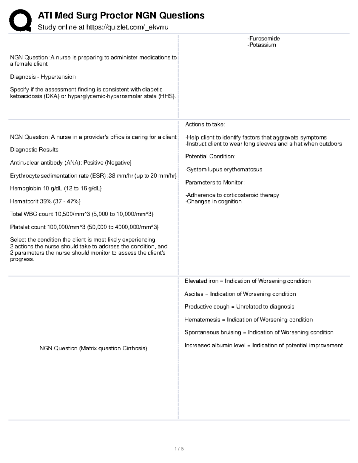 NGN - Nursing Assessment and Medication Administration Notes - Studocu