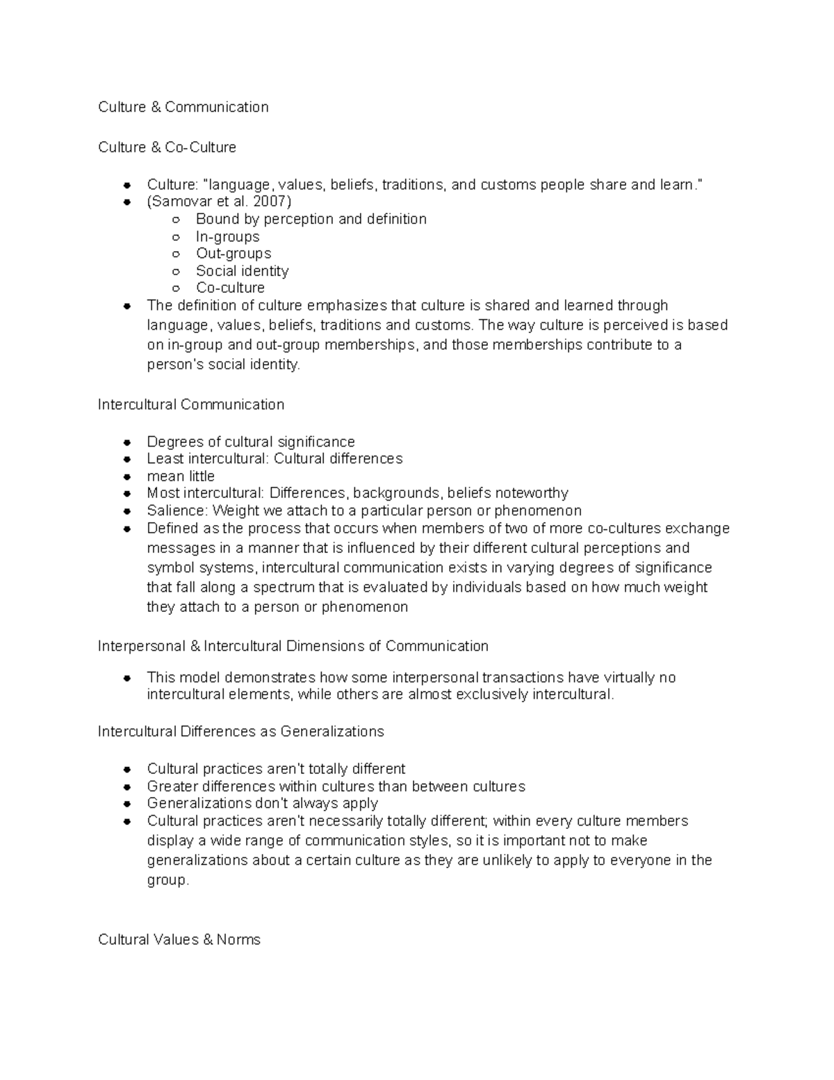 Chapter 2 Culture & Interpersonal Communication - Culture ...