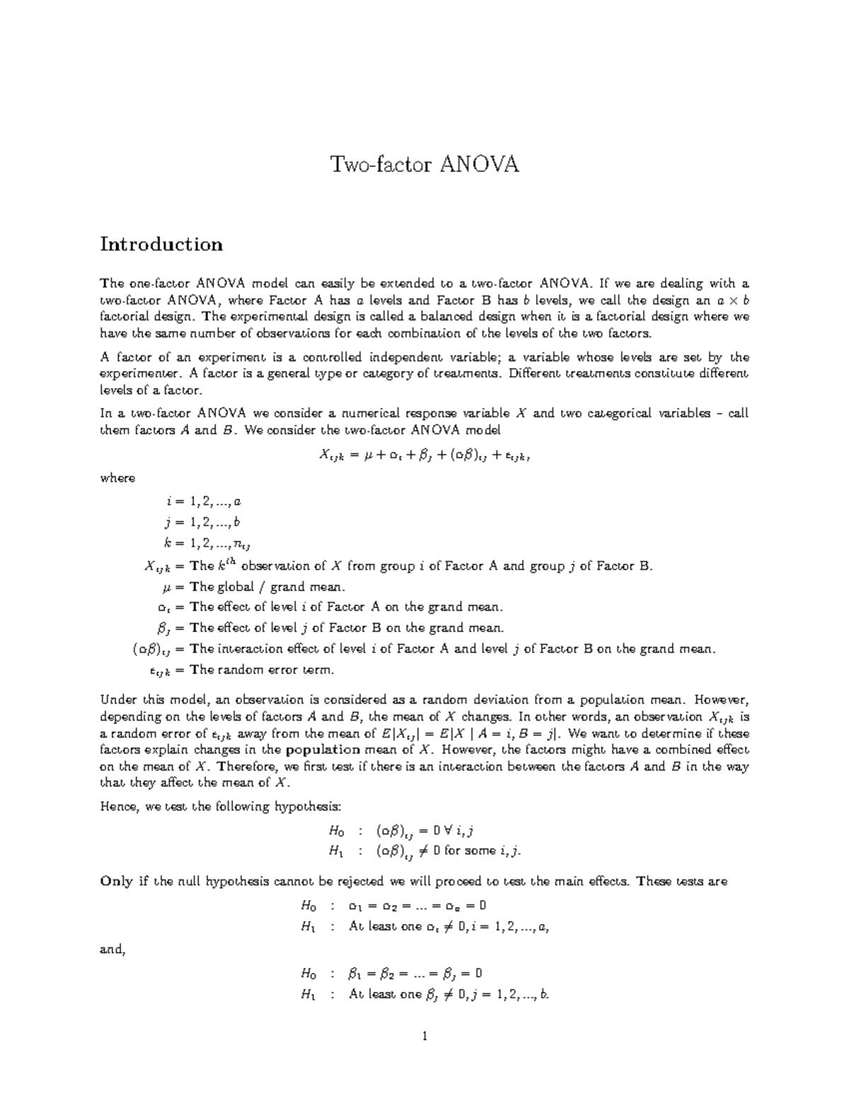 Testing the Assumptions of ANOVA: Methods and R Implementation - Studocu