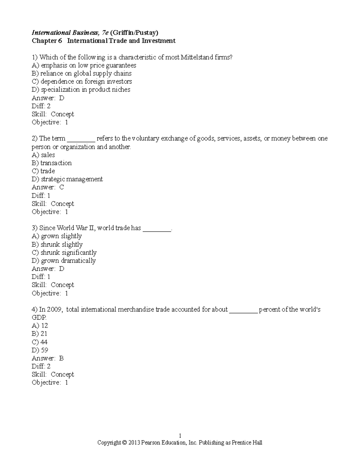 International Business Management (IBM 201) Test Bank - Chapter 6 ...