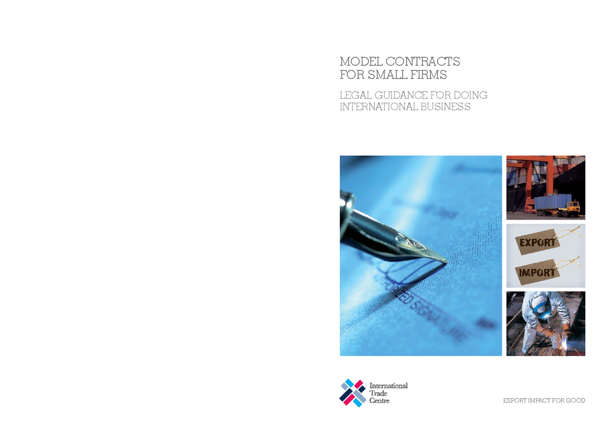 ITC Model Contracts for SMEs: Legal Guidance for International Trade ...