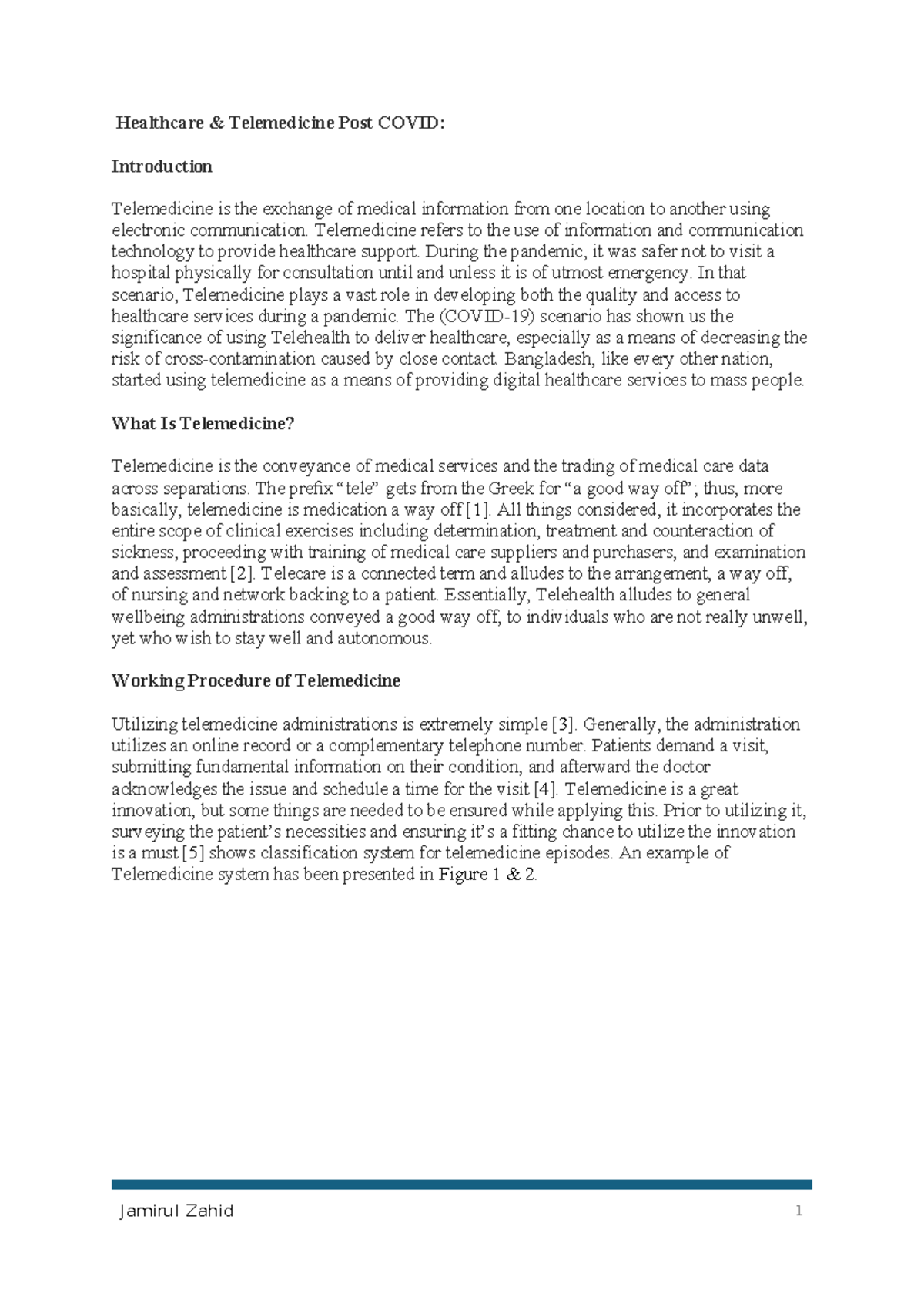 BC Report - Healthcare & Telemedicine Post COVID: Introduction ...
