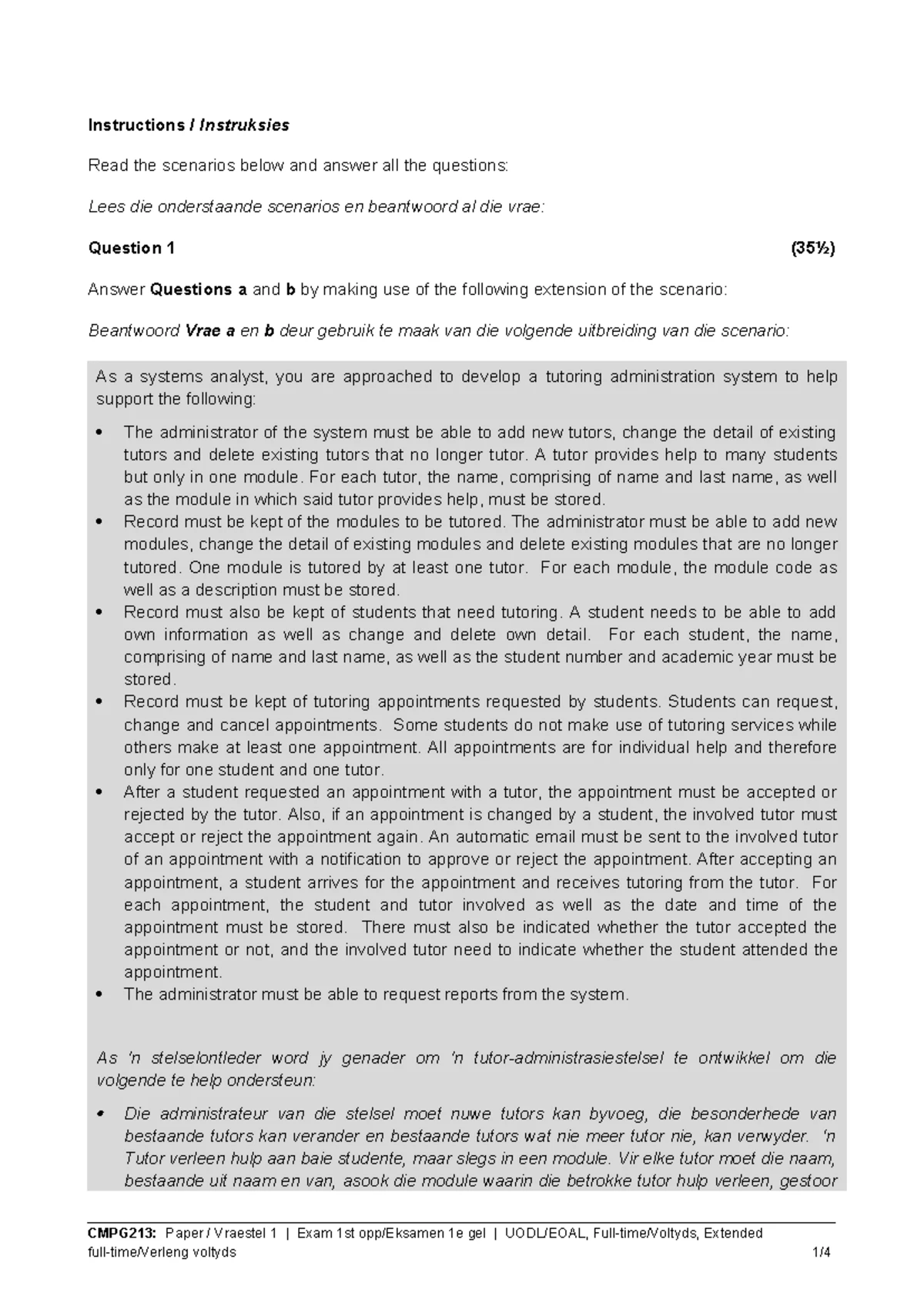 Class Test 3 CMPG312: Decision Support Systems Study Units 9 & 10 - Studocu